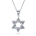 שרשרת כסף מגן דוד מחוספס