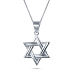 שרשרת כסף מגן דוד מעוצב