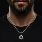 שרשרת כסף מגן דוד מעוצב