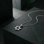 שרשרת כסף מגן דוד גדול