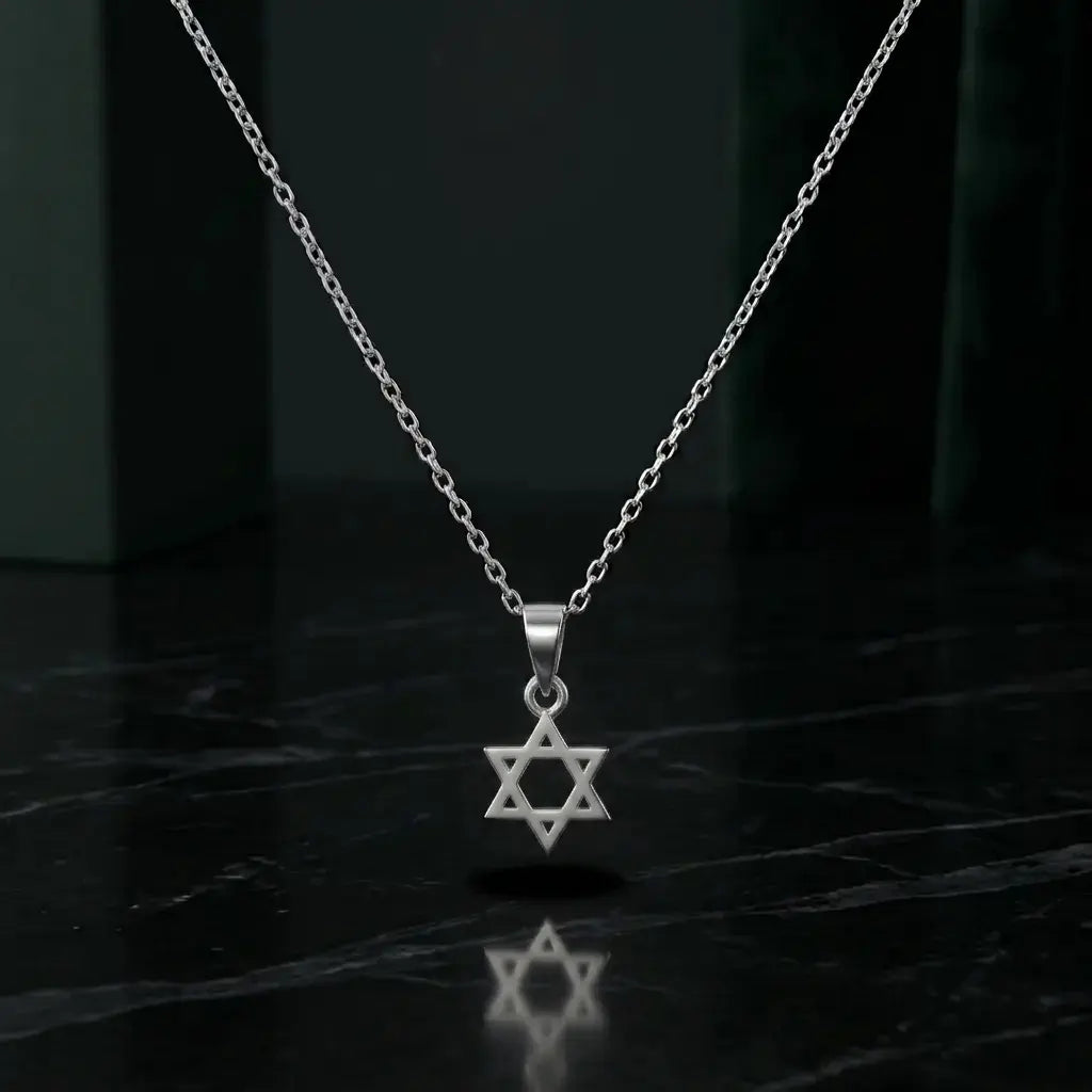 שרשרת כסף מגן דוד קטן