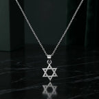 שרשרת כסף מגן דוד גדול