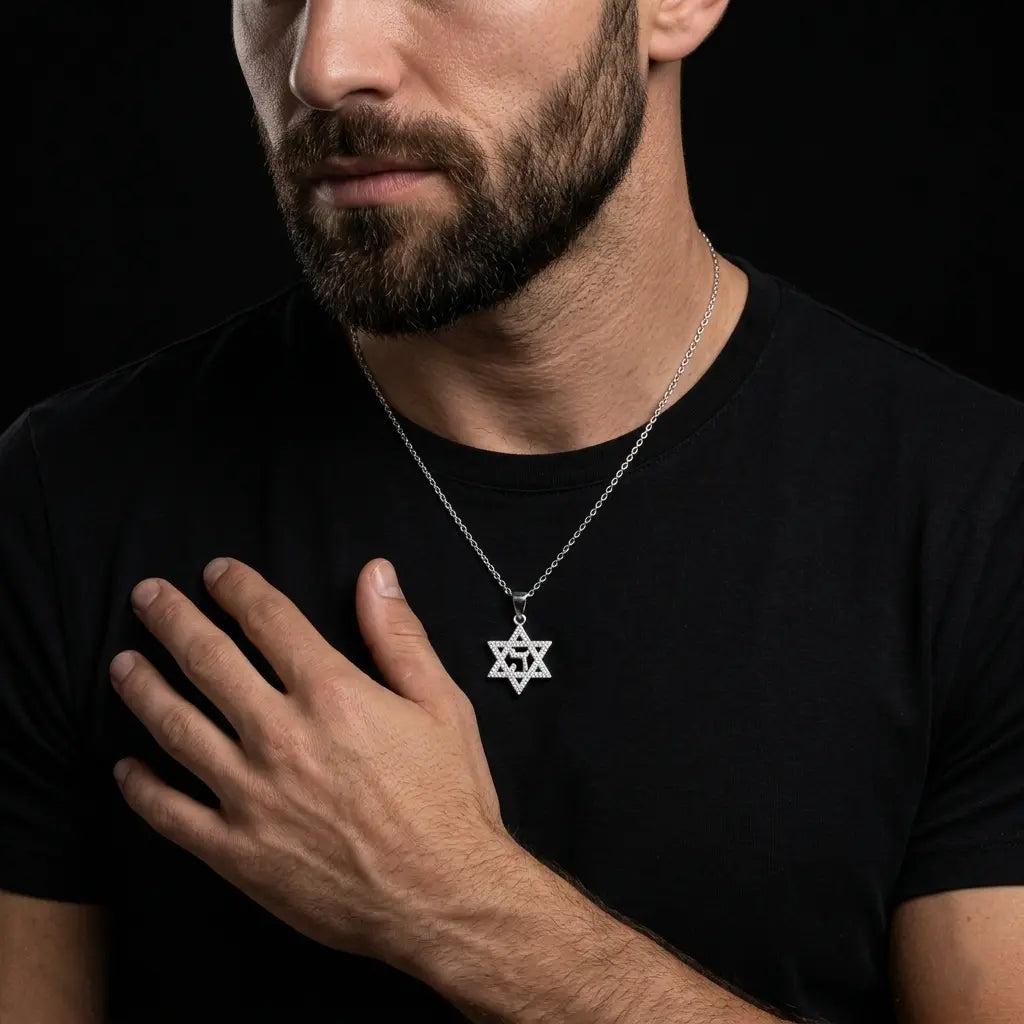 שרשרת מגן דוד ה לבן