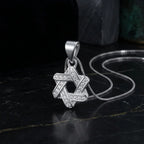 שרשרת כסף מגן דוד קטן מעוצב