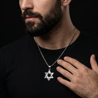 שרשרת כסף מגן דוד מעוצב