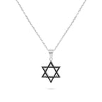 שרשרת מגן דוד אמייל שחור